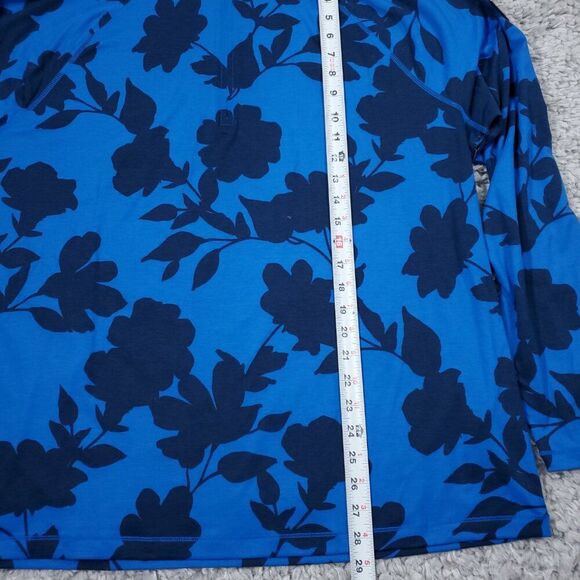 G/FORE Men’s Tonal Floral Luxe Quarter Zip Golf Pullover Blue Mid Layer Size XL - Picture 7 of 8